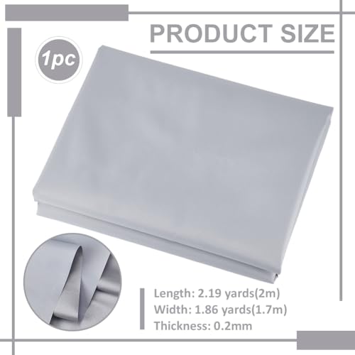 Tissu en toile imperméable en polyester bleu acier clair 2m pour store et bâche extérieur