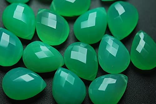 Chrysoprase calcédoine poire 10x14mm pour bijoux bohèmes faits main
