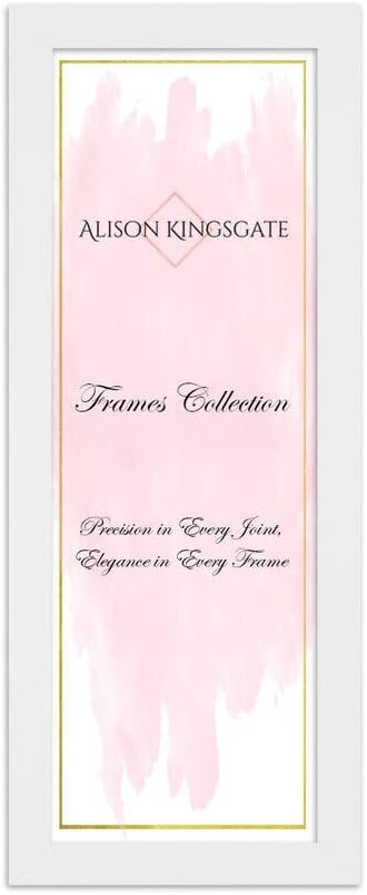 Alison Kingsgate Modern 100X50CM White Picture Frames- Engineered Wood Photo Frame with Shatterproof Perspex Front- Ideal for Posters, Certificates & Artwork- Wall Mount or Tabletop Display