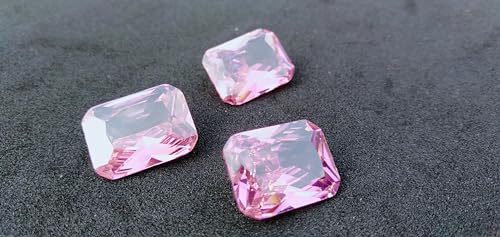 Oxyde de zirconium cubique rose diamant synthétique octogonal pour création bijoux - 6