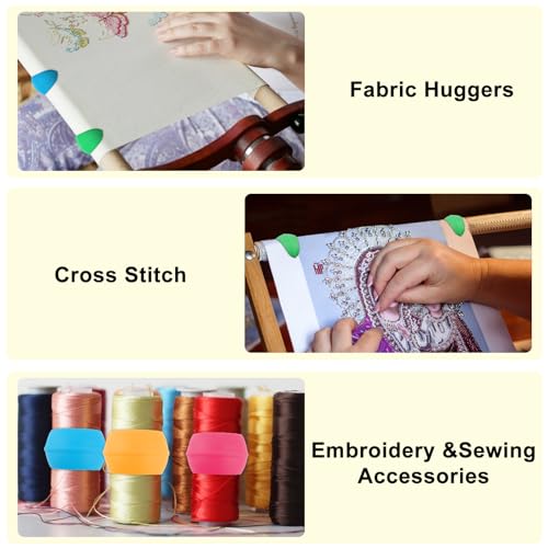 Rapuda 22 Pcs Fabric Huggers And Magnetic Fabric Clips For Cross Stitch thumb #2