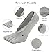 ZAKASA No Show Five Finger Toe Socks for Women - Invisible Liner Boat Low Cut Loafer Socks for Ladies Running