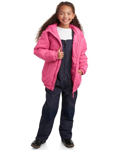 kids39 ski set  2 piece unisex boys39 and girls39 insulated waterproof snow bib with hooded jacket 4-18