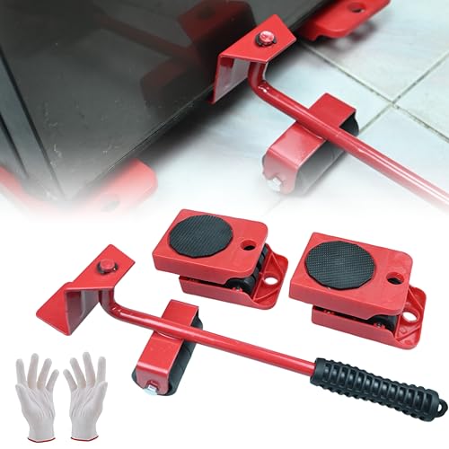 Furniture Appliance Lift Mover Tool Set, Furniture Lifter Kit with 4 Slider for Moving, 330 Lbs Load Capacity,Compact Design, Easy-to-Use for Heavy