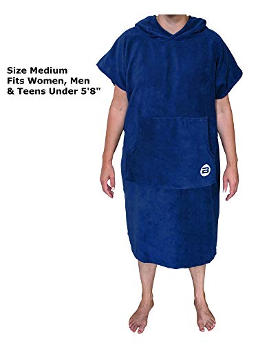 BESTA Surf Poncho, bata para cambiarse con capucha y bolsillo frontal. Material grueso de microfibra miniatura 3