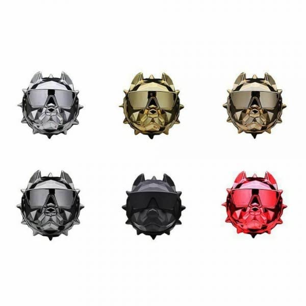 FUJI 1 Pc Of Pitbull Bulldog Dog Mix Assorted Color Car Fragrance Diffuser with Vent Clip Automotive Air Freshener Purifier 2 Aromatherapy Tablets Included