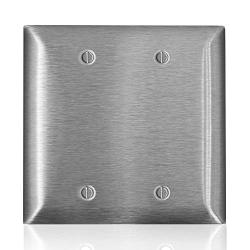 Placa intermediate de acero inoxidable Leviton SSJ23-C40 de 2 bandas 2