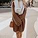 Strickkleid Damen Kleid Herbst Winter Langarm Pullover Elegant Kleider Pullikleid Herbstkleider Wollkleid Moderne Strickkleider Kleidung Rollkragen Frauen Lang Long Winterkleider Longpullover,Braun,M
