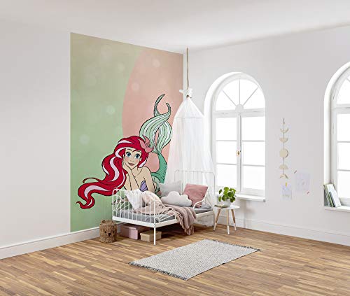 Komar Disney Fleece Photo Wallpaper, Fleece, Rosa, Grün, 200 x 280 cm (Breite x Höhe), Bahnbreite 50 cm, 280 x 200 cm