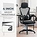Ergonomic Office Chair, High Back with Adjustable Height, Swivel with Flip-Up Arms and Lumbar Support, Breathable Mesh Computer Chairs for Home/Study/Working (All-Black)