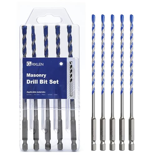 5 Pack 5/32 inch Concrete Drill Bit Set Masonry Drill Bit Set