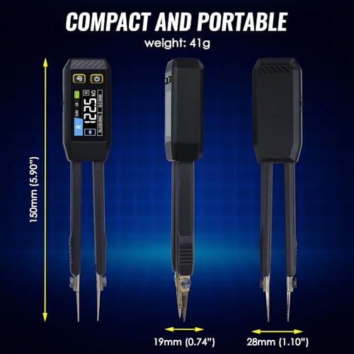 10-kHz-LCR-Meter-Pinzette, ESR-Meter, Mini-SMD-Multimeter, Kapazitäts-Induktivitäts-Durchgangsdiodentester, Mess-Multimeter für elektronische Komponenten, Diodentester für wiederaufladbare Komponenten