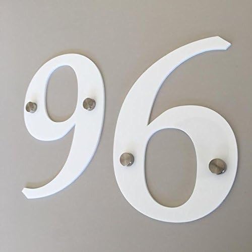 Super Cool Creations White Gloss Drilled Finish House Numbers - Book, 25cm