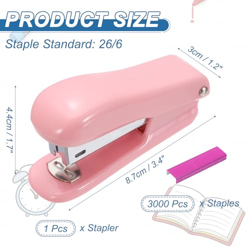 Mini engrapadora de escritorio compacta capacidad 25 hojas con grapas 26/6 PATIKIL 2