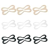 9 clips de espalda cruzada, clips de correa de sujetador, convertidores de correa antideslizantes para sujetadores deportivos, bikini, ropa deportiva y camisas, Negro, color, color piel, Talla única