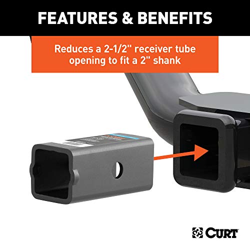 Image of CURT Manufacturing 45405 2-1 /2 inch to 2 inch Receiver Adapter Sleeve (Pack of 6)