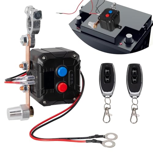 Lizekm Kill Switch for Car with Voltage Display 12V/24V 200A Anti Theft Cut Off Battery Switch for Automotive Car Boat