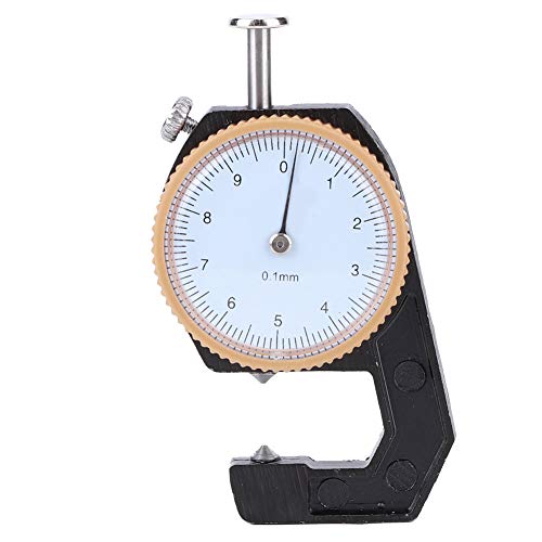 Calibrador de espesor Preciso 0-10mm, negro, herramienta portátil de medición con dial transparente y duradero para medición de espesor de pared/acero miniatura 7