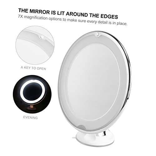 Miroir de maquillage grossissant 7X fini les manques de lumière - 4