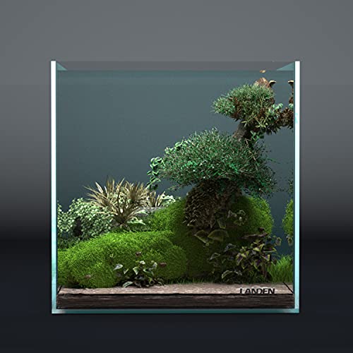 Image of Landen 30C 6.6 Gallon Rimless Low Iron Aquarium Tank, W11.8xD11.8xH11.8 in(30x30x30cm) 5mm Thickness with Nano Foam Leveling Mat Included