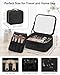 Chomeiu Makeup Bag with LED Mirror, Travel Makeup Case for Women and Makeup Artists Cosmetic Organizer Large Make Up Bags with Light Up Mirror, 3 Color Lights, Adjustable Dividers and Brush Holder