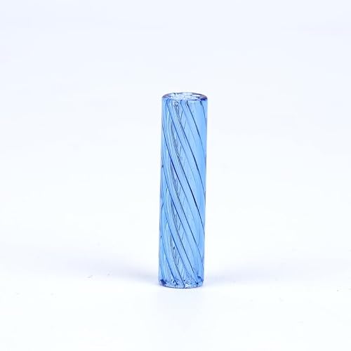 5pcs/Box in Stock D7*H30mm 7 Holes Colorful Spiral Smoking Glass Tips (Blue)