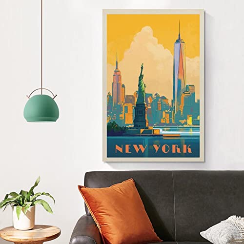Vintage Poster New York Poster Poster Decorative Painting Canvas Wall Posters And Art Picture Print Modern Family Bedroom Decor Posters 12X18Inch(30X45Cm) #TOP3