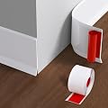 PATTENGO Flexible Baseboard Molding Trim, 4 Inch x 3.28 Feet Vinyl Wall Base with Wider Self-Adhesive Peel and Stick Cove Base, Rubber Wall Base Moulding Trim, White