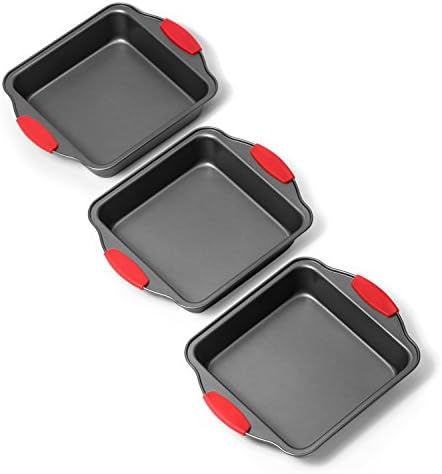 Elite Bakeware 3 Piece Square Baking Pan Set - NonStick Bakeware - Baking Pans Set
