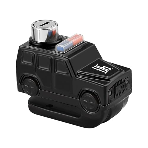 Car Shape Charging Alarm Disc Brake Push Button Locking Bike Disc Locks for Electric Scooters Bicycles Motorcycles Motorcycle Di