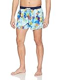 Guess Herren-Badehose, Bedruckt, 30,5 cm, elastische Taille, Palme, X-Large