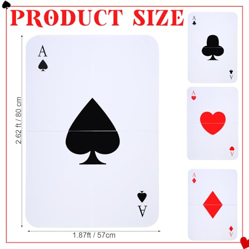 Decoración de Naipes Jumbo de Póker 4 Piezas miniatura 2