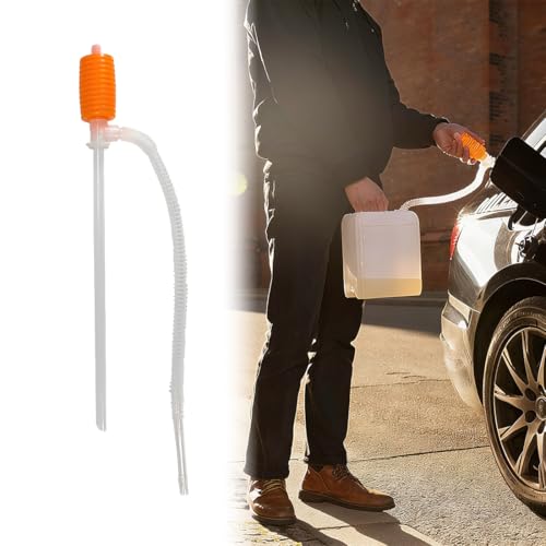 Pompa Manuale Travaso Liquidi, 1 articolo Pompa Aspira Liquidi, Kit di Pompa del sifone Manuale per Olio per Auto Pompa, Adatta per Tosaerba e Sifone Acquario, Aspiratore Acqua Olio Carburante