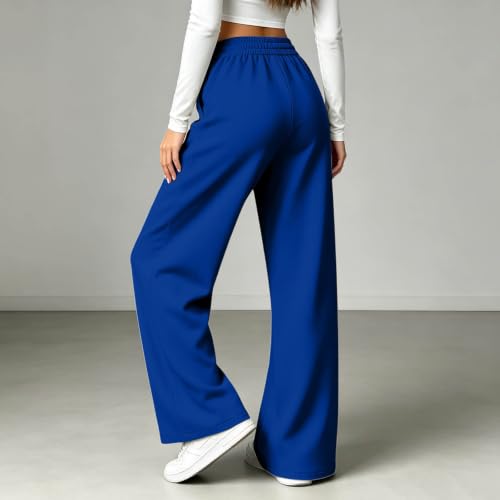 Wide Leg Sweatpants for Women High Waisted Baggy Fleece Sweat Track Pants - image 4