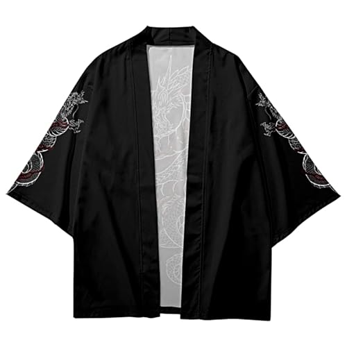 Image of LAI MENG FIVE CATS Women's Summer Cardigan Lightweight Kimono Floral Print Loose Cover up Casual Tops