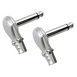 . Material: Metal Sharplace 2 Unids 1/4 \'\' ángulo Recto Mono Jack Plug Guitar Cable Audio Connector Piezas De Instrumentos Musicales