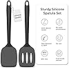 Coukre 2 Pack Silicone Spatula Set, High Heat Resistant, BPA Free Kitchen Spatula, Solid & Slotted Turner for Non-Stick Pans, Sautéing, and Flipping (2, PureBlack) #1