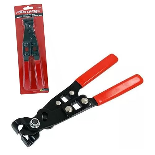 Trident CV Boot Clamp Pliers – Torque Wrench Compatible Oetiker Clip Tool for CV Drive Shaft Boots – Precision Flat-Press Crimping Pliers for Automotive Hose & Boot Clamp Installation