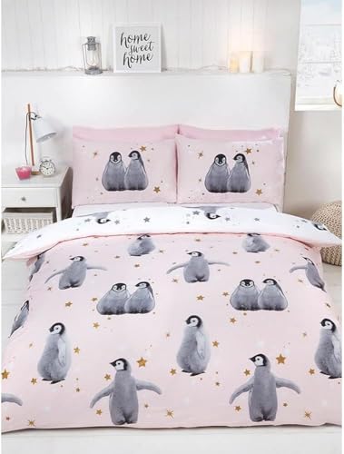 Rapport Ensemble Housse de Couette Starry, avec Pingouins, Polaire, Double