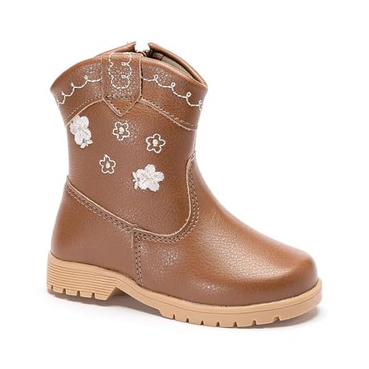 Bota Texana Infantil Bordado Flores Pequito