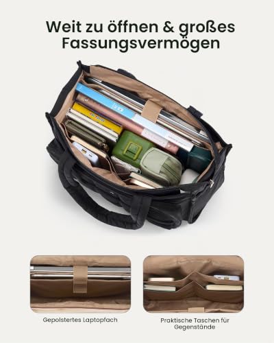 LOVEVOOK Handtasche Damen Groß, Laptoptasche 15,6 Zoll Shopper Tasche mit Laptopfach… – Ansicht 6