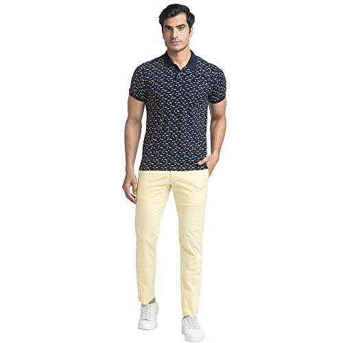Image of Parx Regular Fit Dark Blue T-Shirt for Men