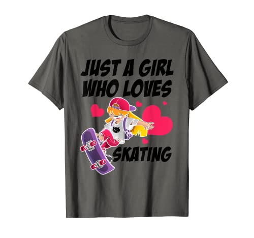 Divertente Ragazza Skateboard Regalo Per Bambini Donne Cool Skateboarding Maglietta