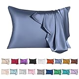 Mulberry Silk Pillowcase for Hair and Skin,King Size Cooling Silk Pillow Case with Hidden Zipper,All