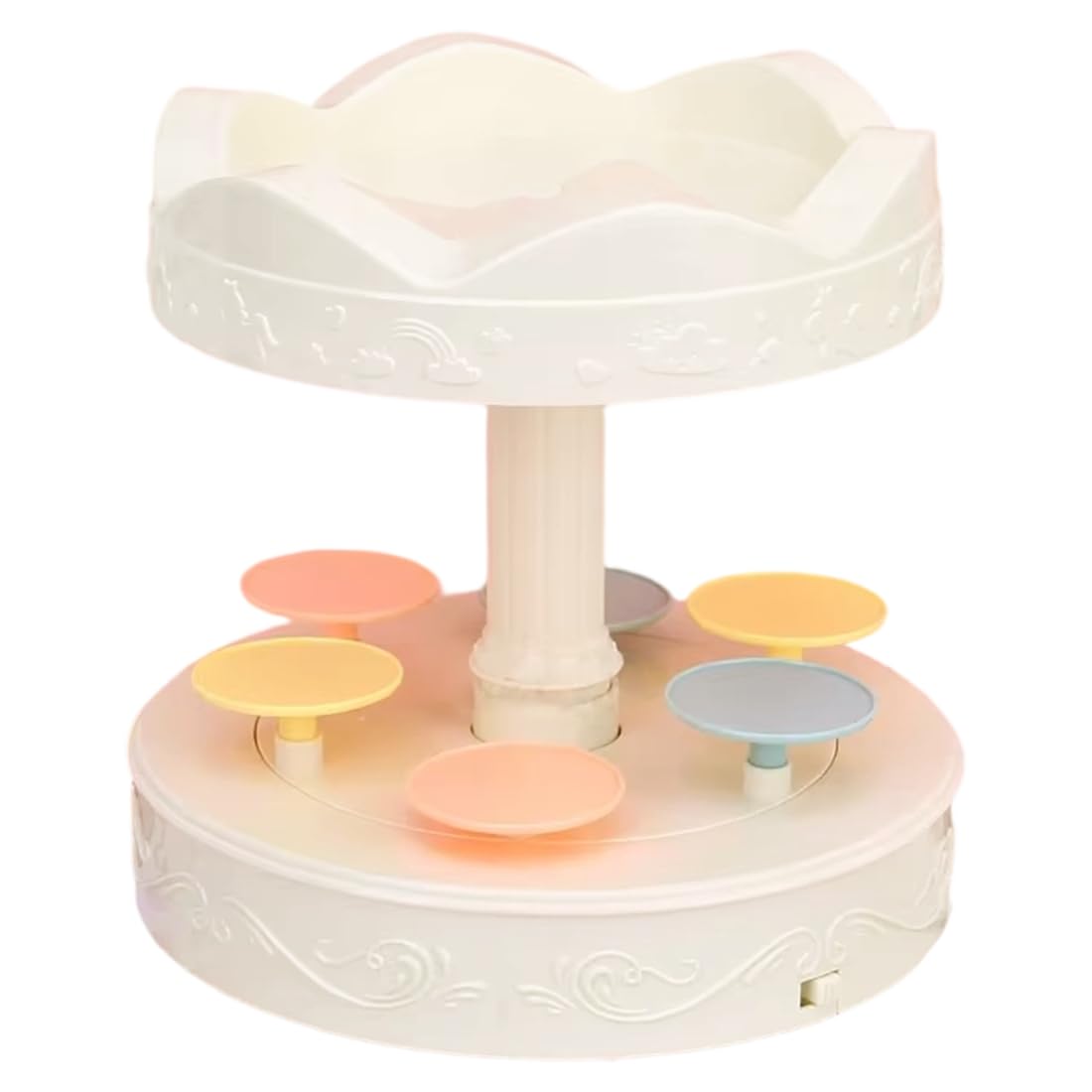 Oewwthy As Shown Automatic Rotating Dessert Display Stand Stylish Cake And Sushi Stand Ideal And Gifts Rotating Food Serving Tray