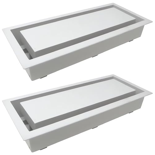 Fittes Framed Wall Vent [Lite] - 4x10 - Cotton White - 2 Pack