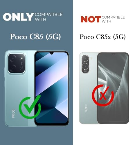 Image of Jkobi Silicone Back Cover Case for Poco C85 5G (Clear Shockproof Case with Camera Protection | Soft and Flexible | Transparent)