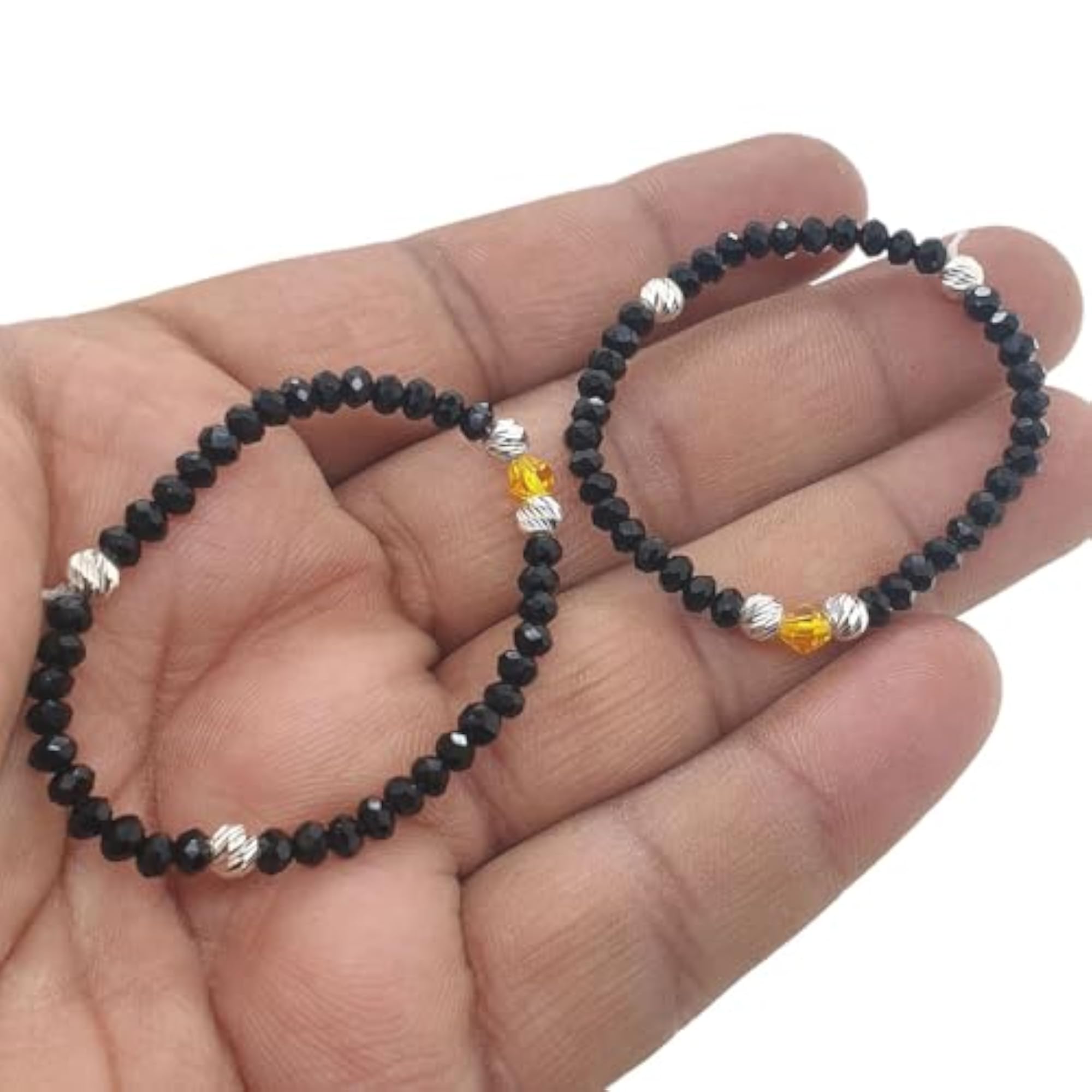 925 Sterling Silver Stretchable Nazariya Hand Bracelet for Babies