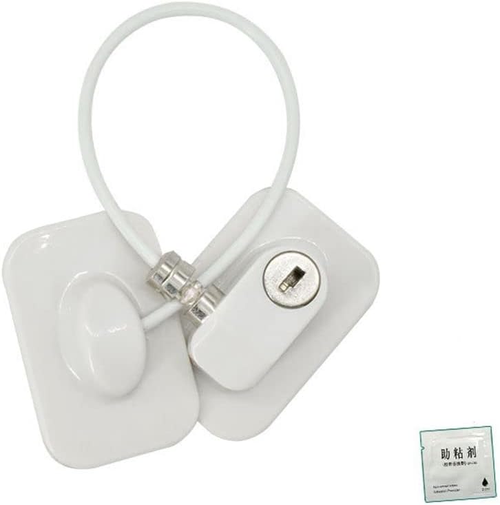 4-Wheel Code Lock Anti-Theft Protection Locks Safety Lock for Windows Doors Cabinets Drawers(Black-Key Lock)