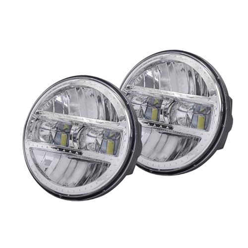 Phares avant Sportster 1200 LED 12V résout le manque d'éclairage des motos de 5.75" chrome